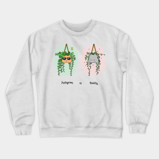 String of Pearls Instagram vs Reality Crewneck Sweatshirt by Home by Faith